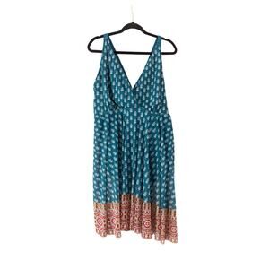 BloomChic Women's Plus Size Boho Print Patchwork Swim Dress Size 26 4X New